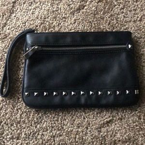 Studded Black Wristlet